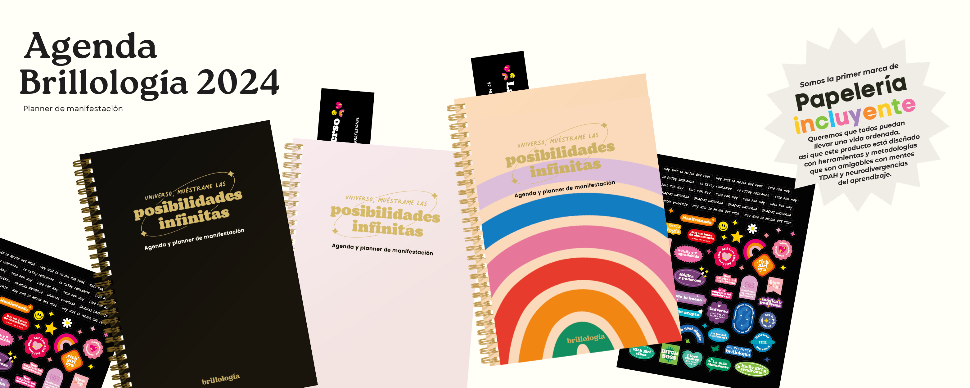 Agenda semestral  y Planner de manifestación: Posibilidades infinitas Brillología 2024